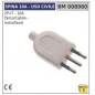 Civil plug 2 poles + earth - 10A demountable - single-phase code 008980