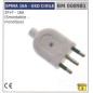 Civil plug 2 poles + earth - 16A demountable - single-phase code 008981