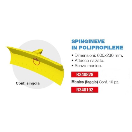 Spingineve in polipropilene con manico di ricambio in faggio | Newgardenstore.eu