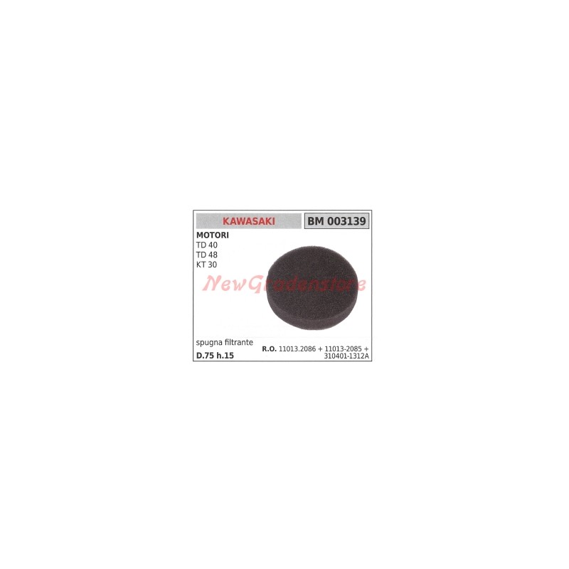 Filter sponge KAWASAKI brushcutter TD 40 48 KT 30 003139