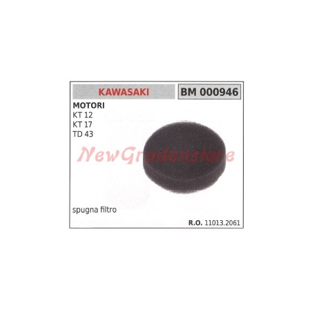 Filtre éponge KAWASAKI moteur KT 12 17 TD 43 000946 | Newgardenstore.eu