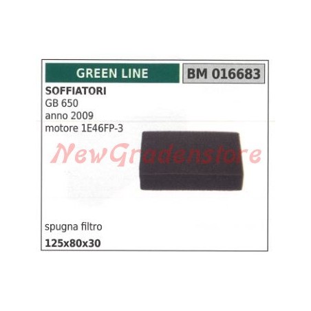 GREEN LINE Luftfilterschwamm GREEN LINE Gebläse GB 650 Bj. 2009 016683 | Newgardenstore.eu