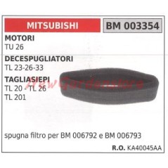 Filtro de aire esponja MITSUBISHI motor 2 tiempos desbrozadora cortasetos 003354