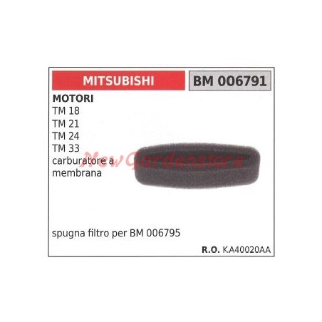 Esponja filtro aire MITSUBISHI motor 2 tiempos cortasetos 006791 | Newgardenstore.eu