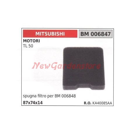 Filtro de aire esponja MITSUBISHI motor 2 tiempos desbrozadora 006847 | Newgardenstore.eu