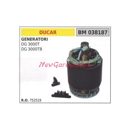 Estator eléctrico DUCAR para generador DG 3000T DG 3000TB 038187 752519 | Newgardenstore.eu