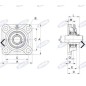 UCF 204 Soporte de brida cuadrada autoalineable para tractores agrícolas