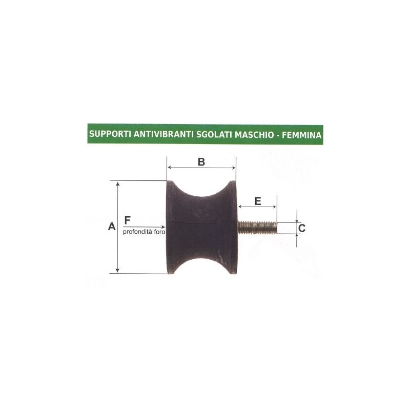 Antivibratorio macho - hembra UNIVERSAL 004108