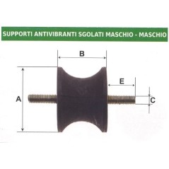 Antivibratorio macho - macho UNIVERSAL 003736 | Newgardenstore.eu