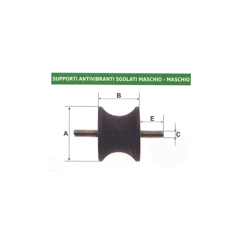 Antivibration mount male - male UNIVERSAL 003736