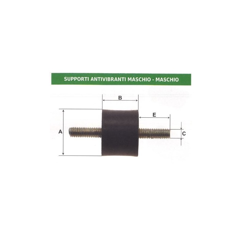 Antivibration mount male - male UNIVERSAL 011900