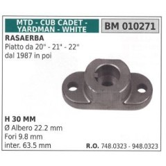 Supporto mozzo portalama rasaerba tagliaerba piatto da 20" 21" 22" MTD 010271 | Newgardenstore.eu