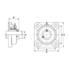 Support UCF 204 diamètre intérieur 20 mm pour tracteur agricole | Newgardenstore.eu