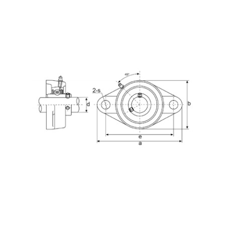 UCFL 205 Halterung 25 mm Innendurchmesser für Ackerschlepper