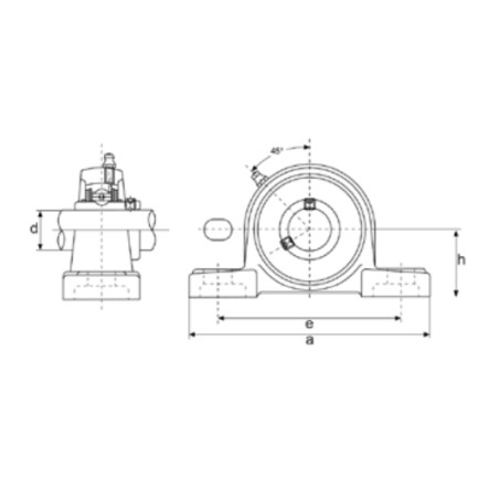 Support UCP 204 diamètre intérieur 20 mm pour tracteur agricole