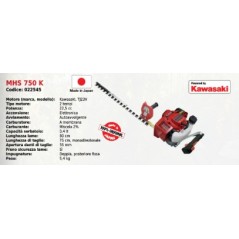 MAORI MHD 750 K hedge trimmer with KAWASAKI TJ23V 2-stroke 22.5 cc engine | Newgardenstore.eu