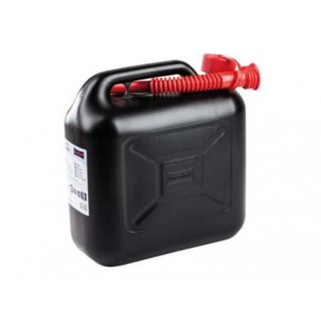 Petrol can with extension capacity 10 LT black plastic colour | Newgardenstore.eu