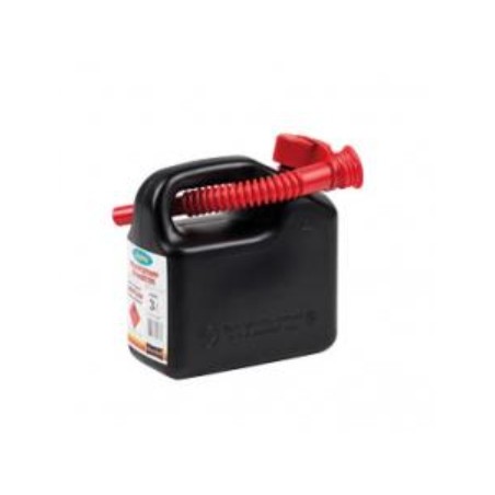 Petrol fuel tank with extension, capacity 3 litres black plastic colour | Newgardenstore.eu