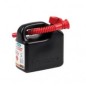 Petrol fuel tank with extension, capacity 3 litres black plastic colour