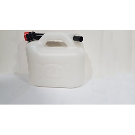 White fuel and oil tank 10 litres with extension tube code 019194 | Newgardenstore.eu