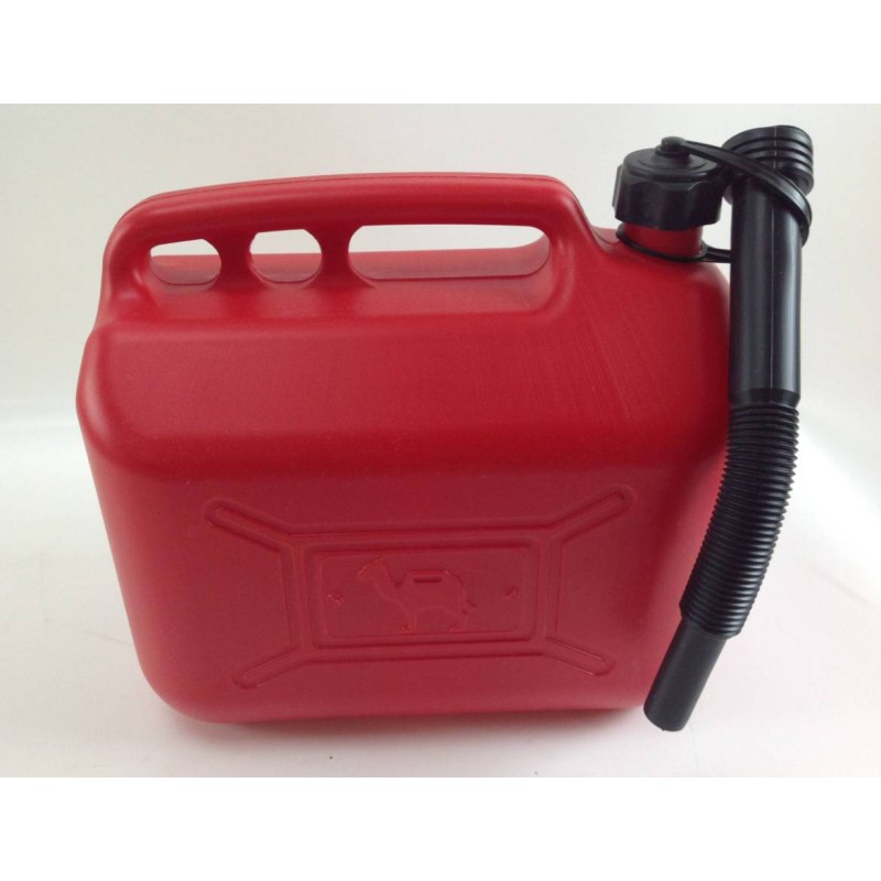 Bidón para combustible y aceite de 20 l rojo con tubo de prolongación código 018485