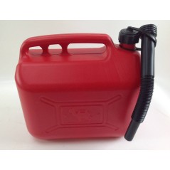 Fuel and oil can, red 5lt with extension tube code 004651 | Newgardenstore.eu
