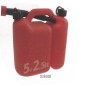 Bidón para gasolina y aceite doble uso 5lt + 2,5lt rojo con tubo de prolongación 019100