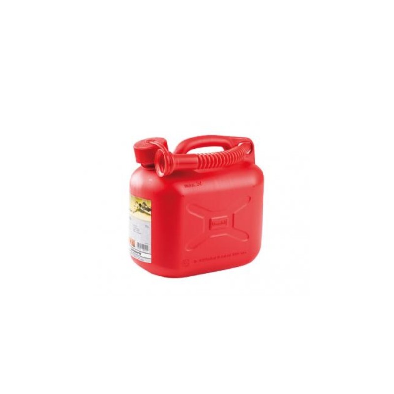 Jerrycan de transport d'essence capacité 5,00 litres couleur rouge