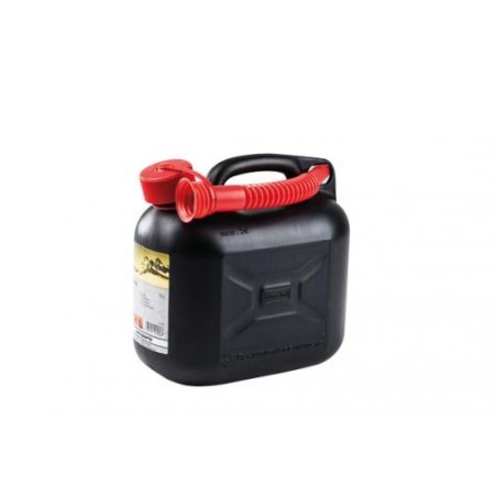 Jerrican de transport de carburant en plastique d'une capacité de 5 litres couleur noire | Newgardenstore.eu