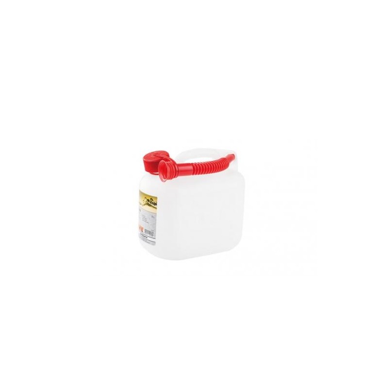 Bidon de transport de carburant capacité 5 lt plastique transparent