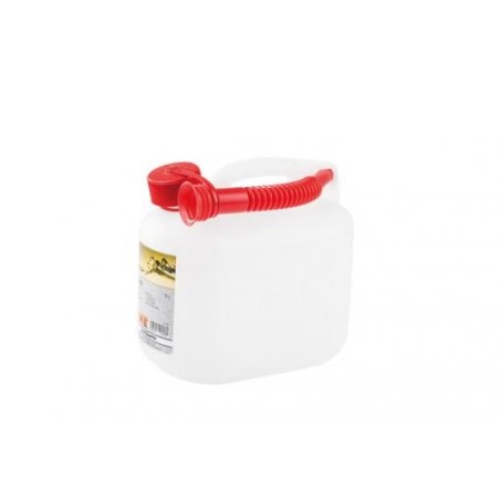 Bidón transporte combustible capacidad 5 lt plástico color transparente | Newgardenstore.eu