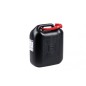 Fuel transport jerrycan with extension, capacity 20 lt plastic black colour