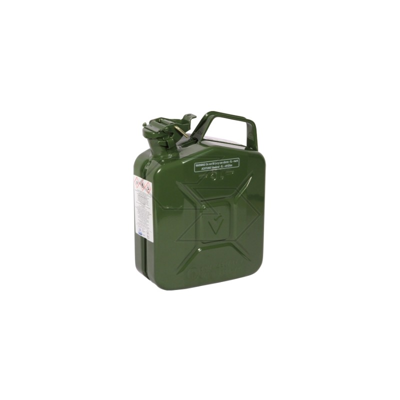 Steel metal canister fuel mixture gardening 5 litres 320410