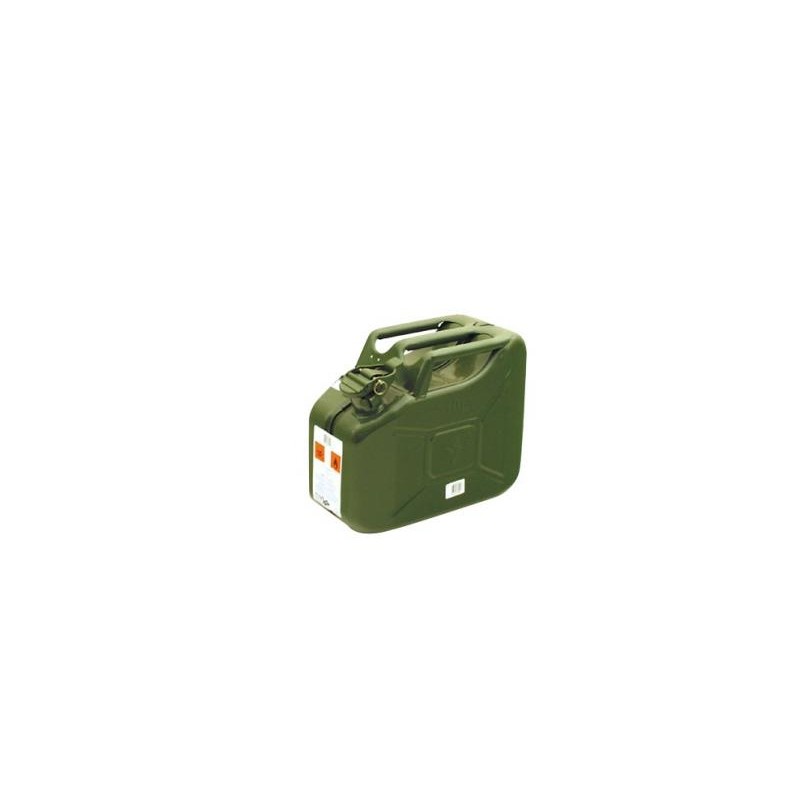 Metal canister capacity 10 litres green colour