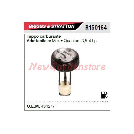 Tapón combustible B&S cortacésped 3 3,5 4 cv R150164 | Newgardenstore.eu