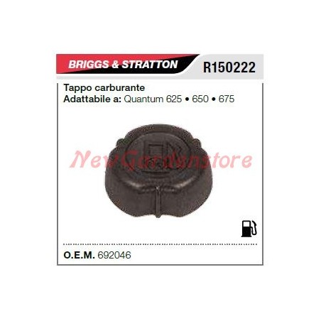 Tapón de combustible B&S cortacésped B&S QUANTUM 625 650 675 R150222 | Newgardenstore.eu