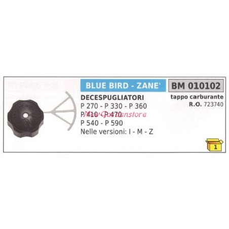 Fuel cap BLUE BIRD brushcutter P 270 330 360 410 470 540 590 010102