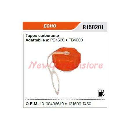 ECHO chainsaw PB4500 4600 fuel filler cap R150201 | Newgardenstore.eu