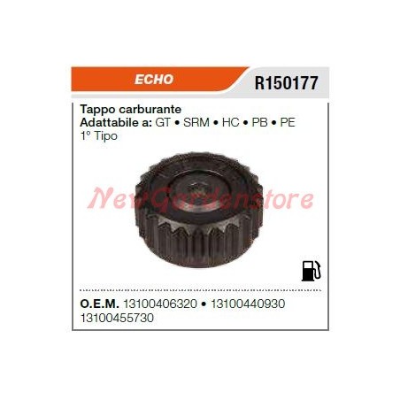 Tapón combustible ECHO soplador GT SRM HC PB PE 1er TIPO R150177 | Newgardenstore.eu