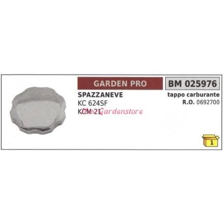 Fuel cap GARDEN PRO snow blower KC 624SF KCM 21 025976 | Newgardenstore.eu