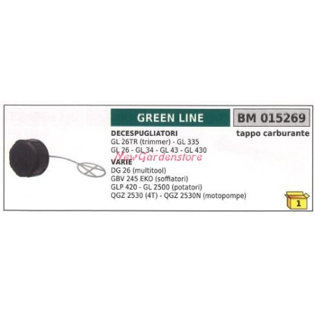 Tapón de combustible GREEN LINE desbrozadora GL 26TR 335 26 34 430 015269 | Newgardenstore.eu