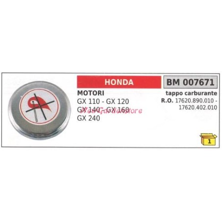 Bouchon de réservoir HONDA générateur GX 110 120 140 160 240 007671 | Newgardenstore.eu