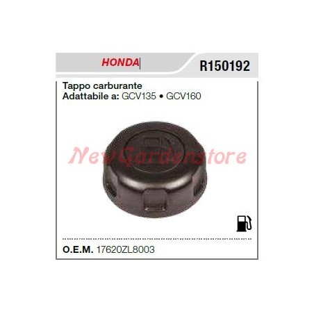 Bouchon de remplissage d'huile HONDA tronçonneuse GCV135 160 R150192 | Newgardenstore.eu