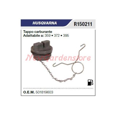 Fuel cap HUSQVARNA chainsaw 359 372 395 R150211 | Newgardenstore.eu