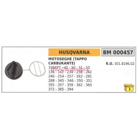 Bouchon de réservoir HUSQVARNA tronçonneuse 42 50 51 55 163 181 288 000457