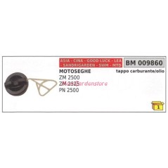 Tappo carburante olio CINA motosega ZM 2500 2525 PN 2500 009860 | Newgardenstore.eu