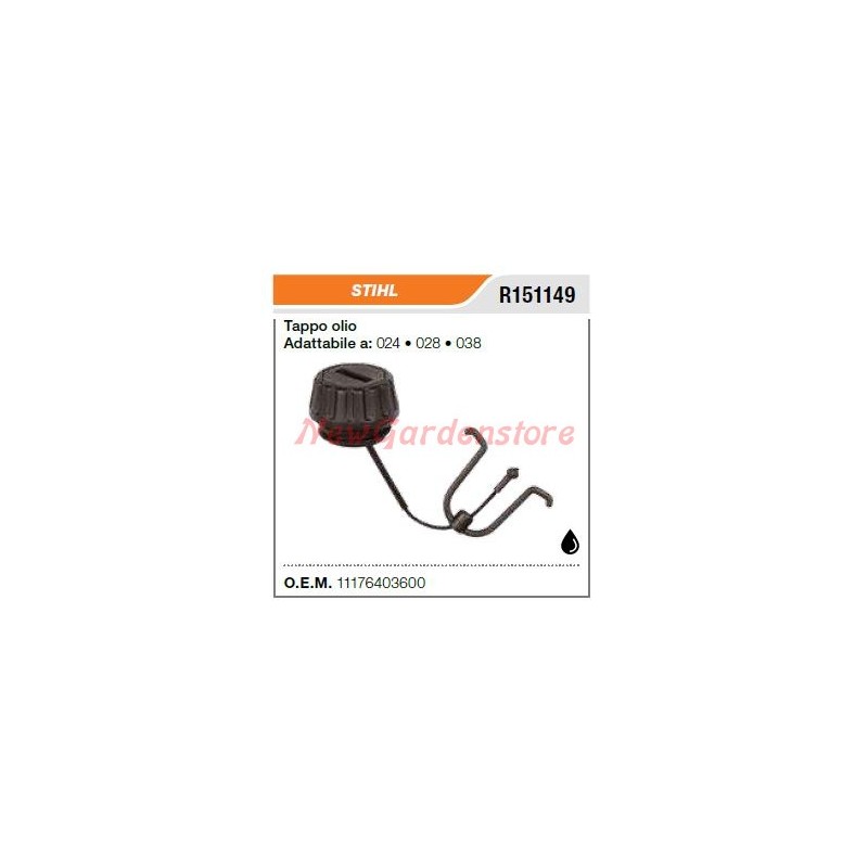 STIHL bouchon de carburant pour tronçonneuse 024 028 038 R151149