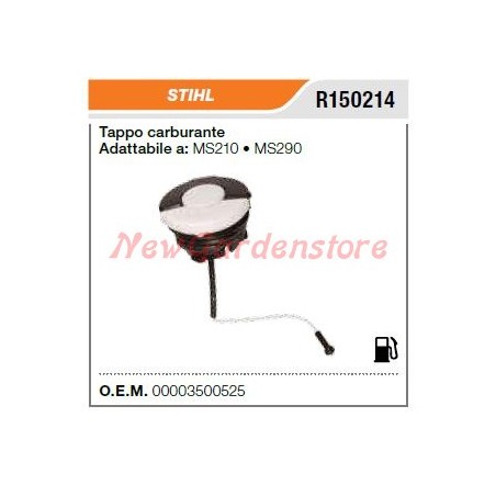 STIHL motosierra MS210 290 tapón de llenado de combustible R150214 | Newgardenstore.eu