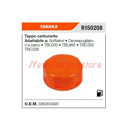 Fuel cap TANAKA brushcutter blower TBL500 TBL465 R150208 | Newgardenstore.eu