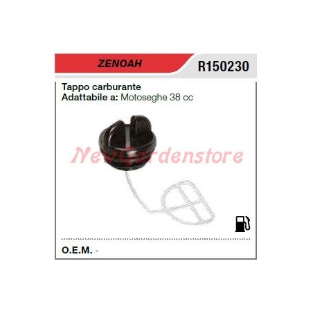 Tapón del depósito ZENOAH motosierra 38cc R150230 | Newgardenstore.eu